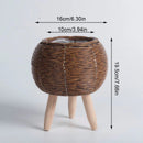 pot de fleurs en rotin tissé pour décoration et rangement