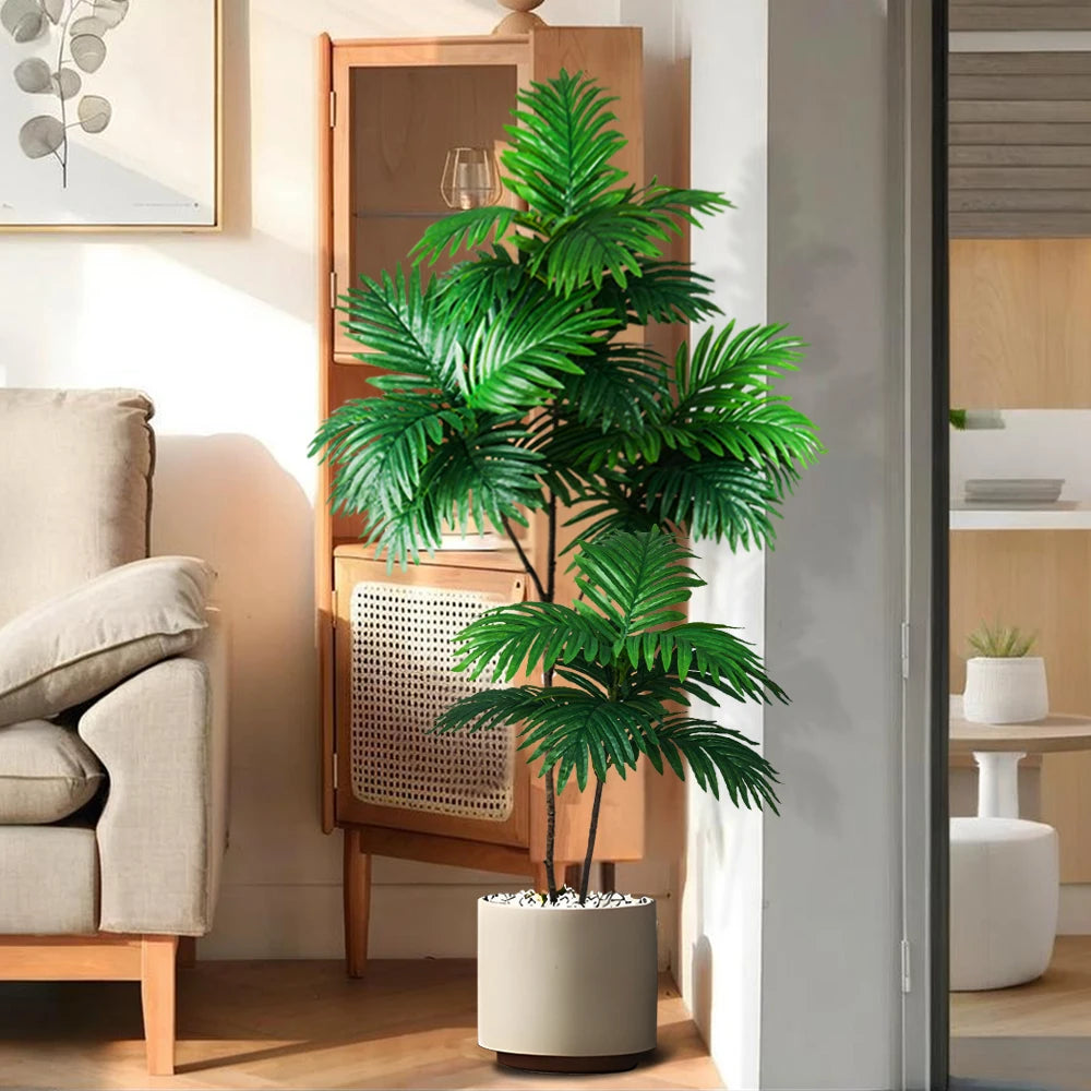 grand palmier artificiel tropical pour décoration intérieure et extérieure - vue 3 sur 9