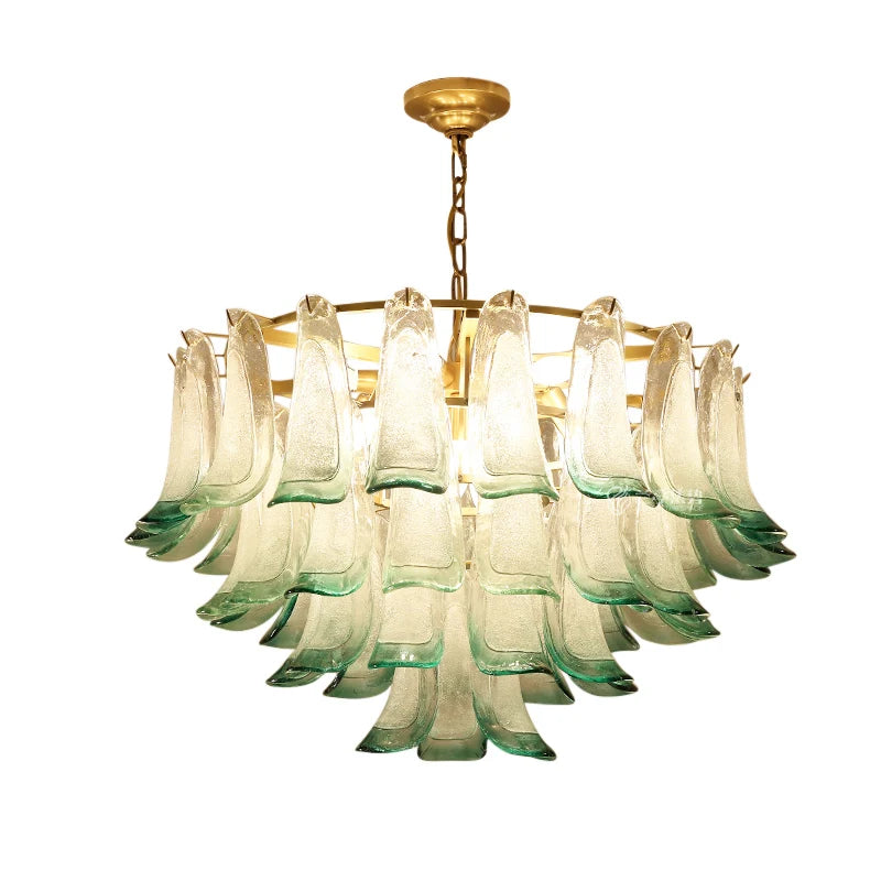 Modern Luxury Hardware Glass Chandelier Suitable for Villa Living Room Art Exhibition Hall, Hotel Bedroom Decoration Lighting - vue 6 sur 9