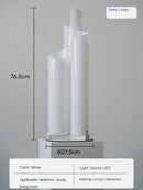 Minimalist desk lamp in clear acrylic and decorative aluminium