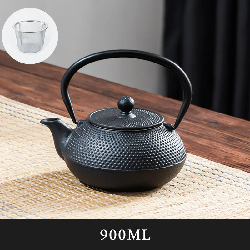 Bouilloire fonte style kung fu chinois avec filtre
