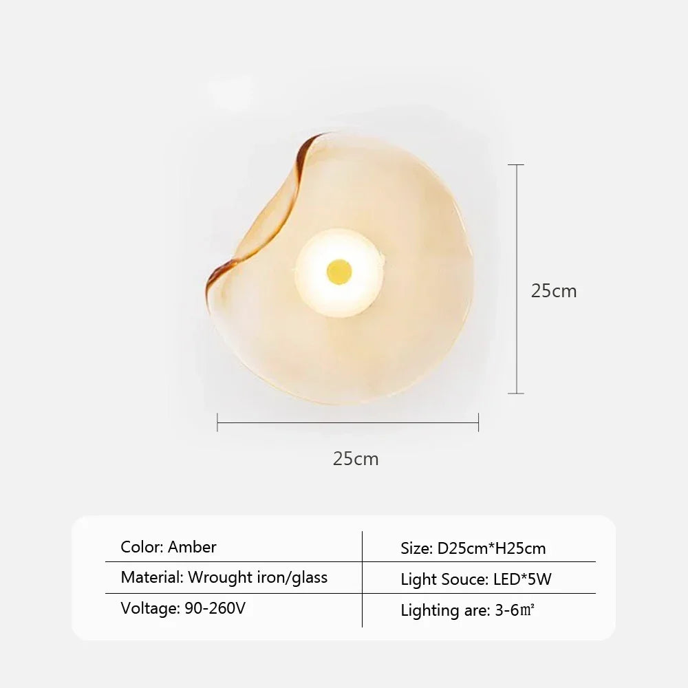 Minimalist Nordic design glass LED wall light - vue 9 sur 9