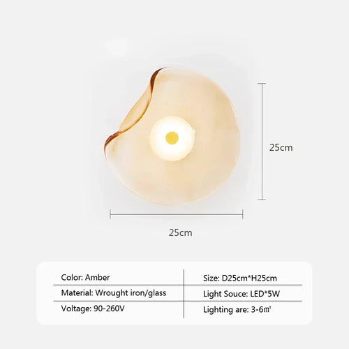 Minimalist Nordic design glass LED wall light - vue 10 sur 9