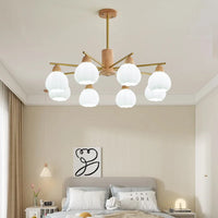 lustre en bois crème pour décoration moderne et style contemporain