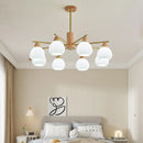 lustre en bois pour décoration moderne et style