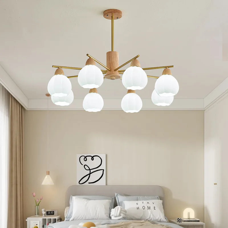 lustre en bois pour décoration moderne et style