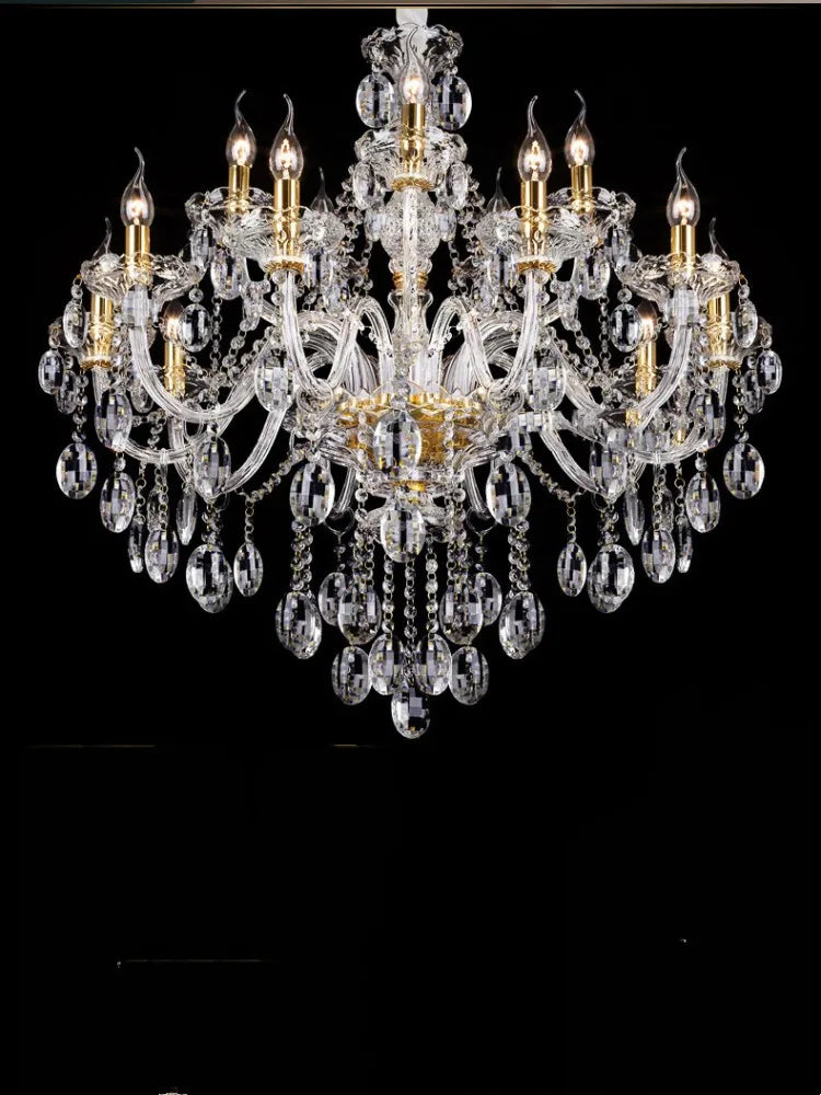 lustre en cristal moderne avec lumière design élégant - vue 6 sur 11