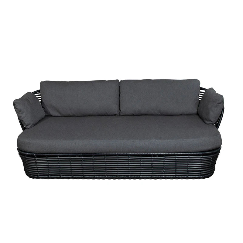 canapé extérieur en teck avec table basse et lit - vue 12 sur 24