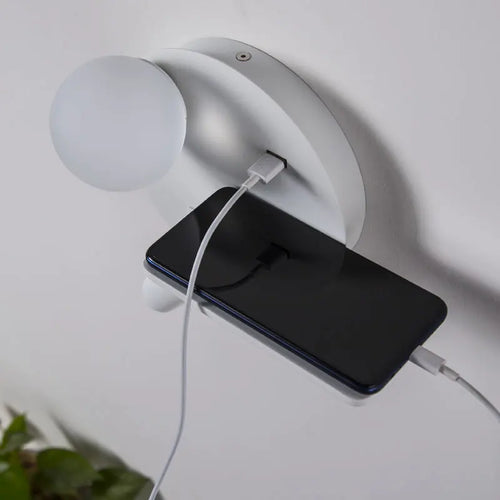applique murale led avec chargement usb pour téléphone portable - vue 5 sur 10