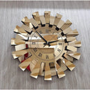horloge murale miroir 3d luxe motif piano chiffres romains décoratifs