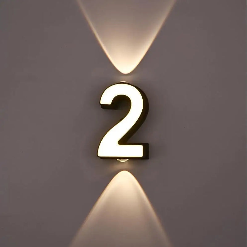applique murale LED numéro de chiffre intérieur et extérieur IP65 étanche moderne minimalisme Style aluminium porche lumières de jardin