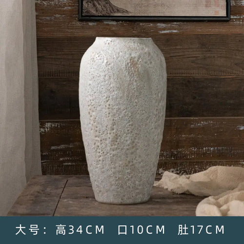 Retro Literary Creative Old Hydroponic Ceramic Vase, High-end Home Decoration, Flower Arrangement, Porch Living Room Decoration - vue 7 sur 9