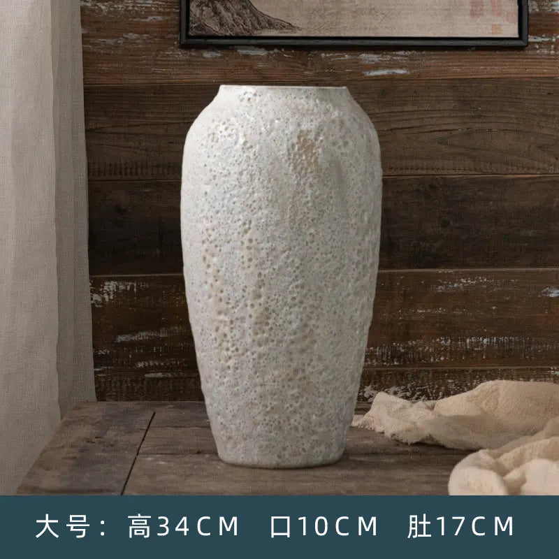 Retro Literary Creative Old Hydroponic Ceramic Vase, High-end Home Decoration, Flower Arrangement, Porch Living Room Decoration - vue 6 sur 9