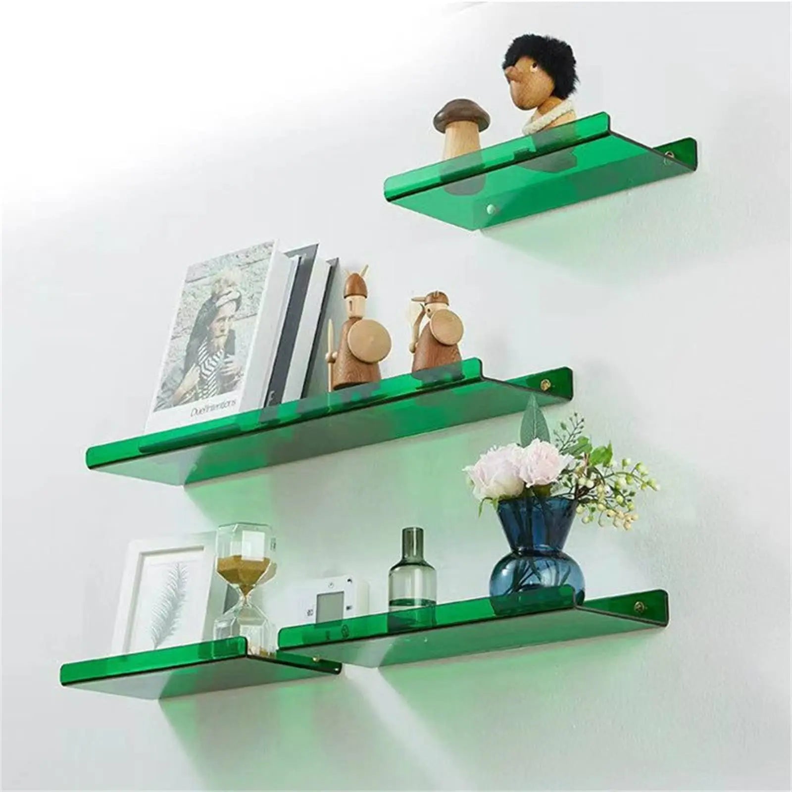 Acrylic Shelf for Wall Storage,Floating Bookshelves,Display Shelf Organizer for Bathroom,Bedroom,Living Room,Kitchen,Room Decor - vue 3 sur 47