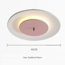 Modern minimalist iron and acrylic ceiling light with colourful LED lighting