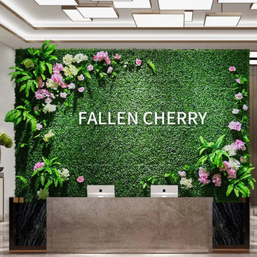 Custom Size Artificial Plant Wall Lawn, Green Plant Background Wall, Home Garden, Wedding Decoration, Plastic Lawn - vue 7 sur 18