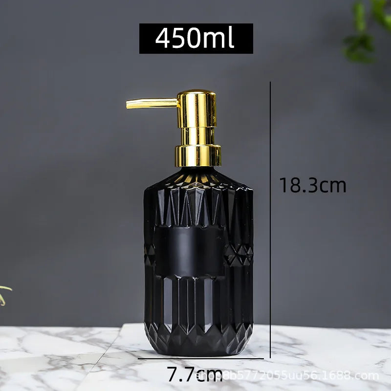 nouveau flacon en verre pour shampoing et désinfectant mains