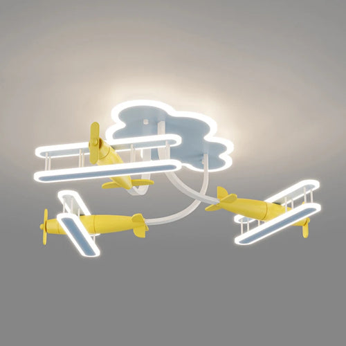 lustre d'avion dessin animé pour enfants avec télécommande