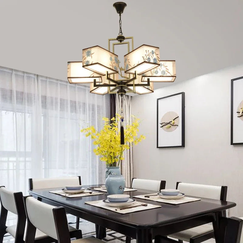lustre chinois suspendu style moderne pour une ambiance simple - vue 4 sur 19