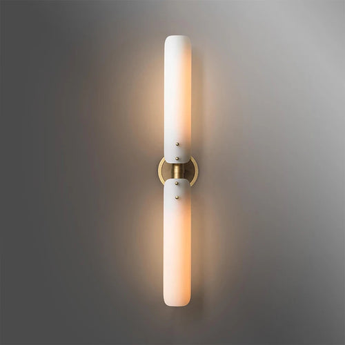 applique murale Art déco cuivre or blanc lumière LED pour chambre - vue 2 sur 10