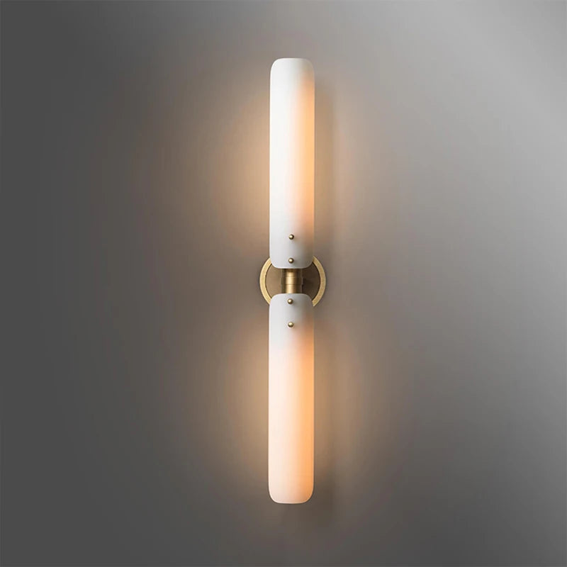applique murale Art déco cuivre or blanc lumière LED pour chambre