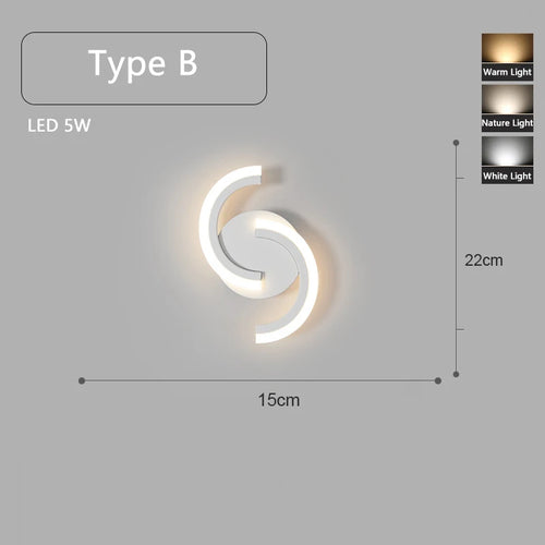 applique murale led blanche à différentes formes ludiques - vue 9 sur 16