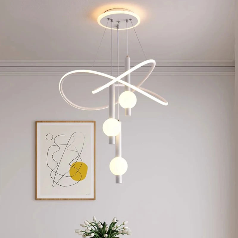 Minimalist post-modern chandelier for elegant interior decor - vue 7 sur 8