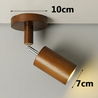 Applique murale LED nordique en bois massif