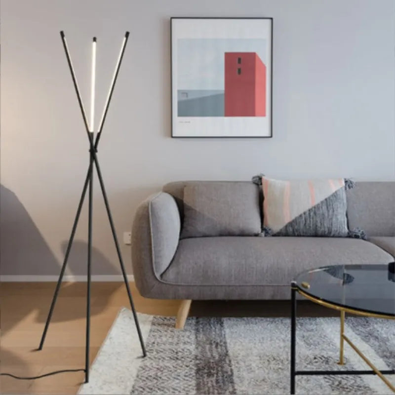 Lampadaire LED minimaliste et créatif en aluminium - vue 3 sur 8
