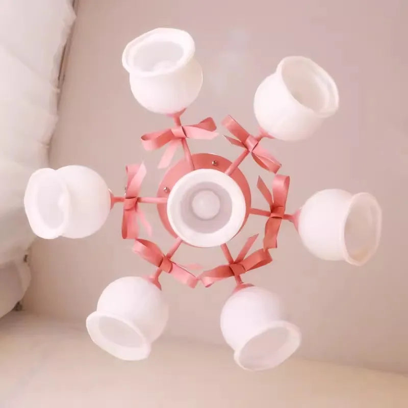 plafonnier style crème pour chambre de princesse et filles - vue 4 sur 9