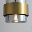 Modern minimalist gold art glass pendant light