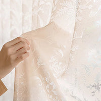 Voilage tulle brodé floral moderne pour salon chambre