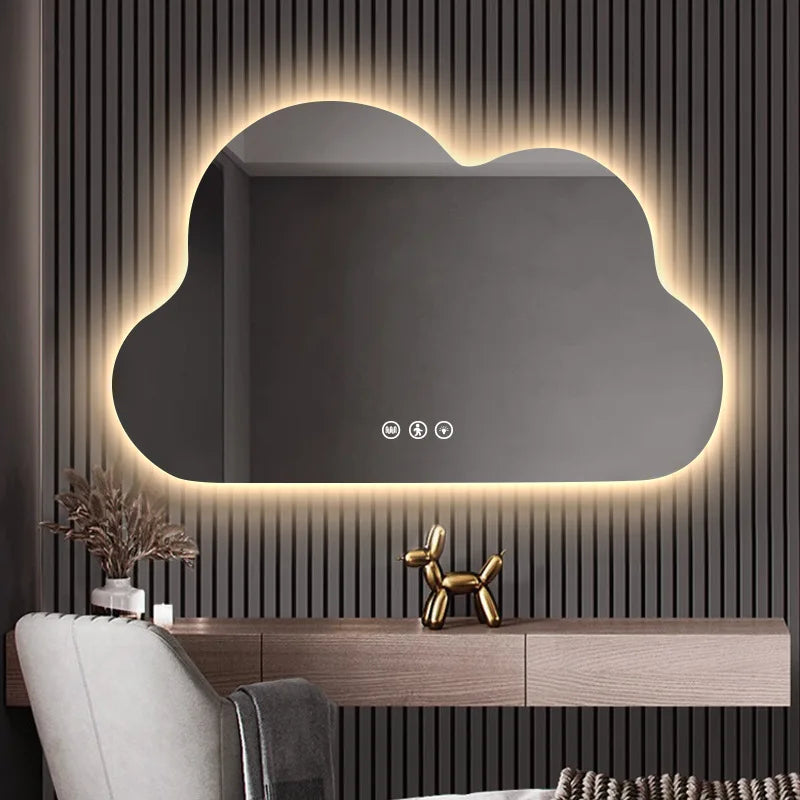 miroir nuage horizontal de luxe avec éclairage led pour maquillage - vue 5 sur 8