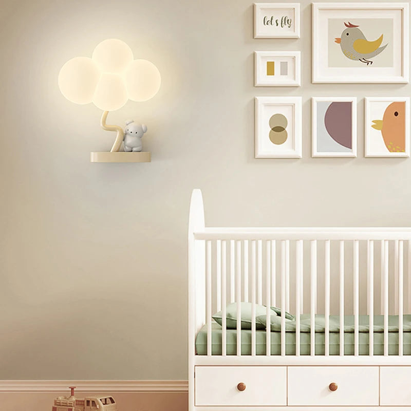 applique murale créatives en forme d'ours et singe pour bébé - vue 4 sur 10