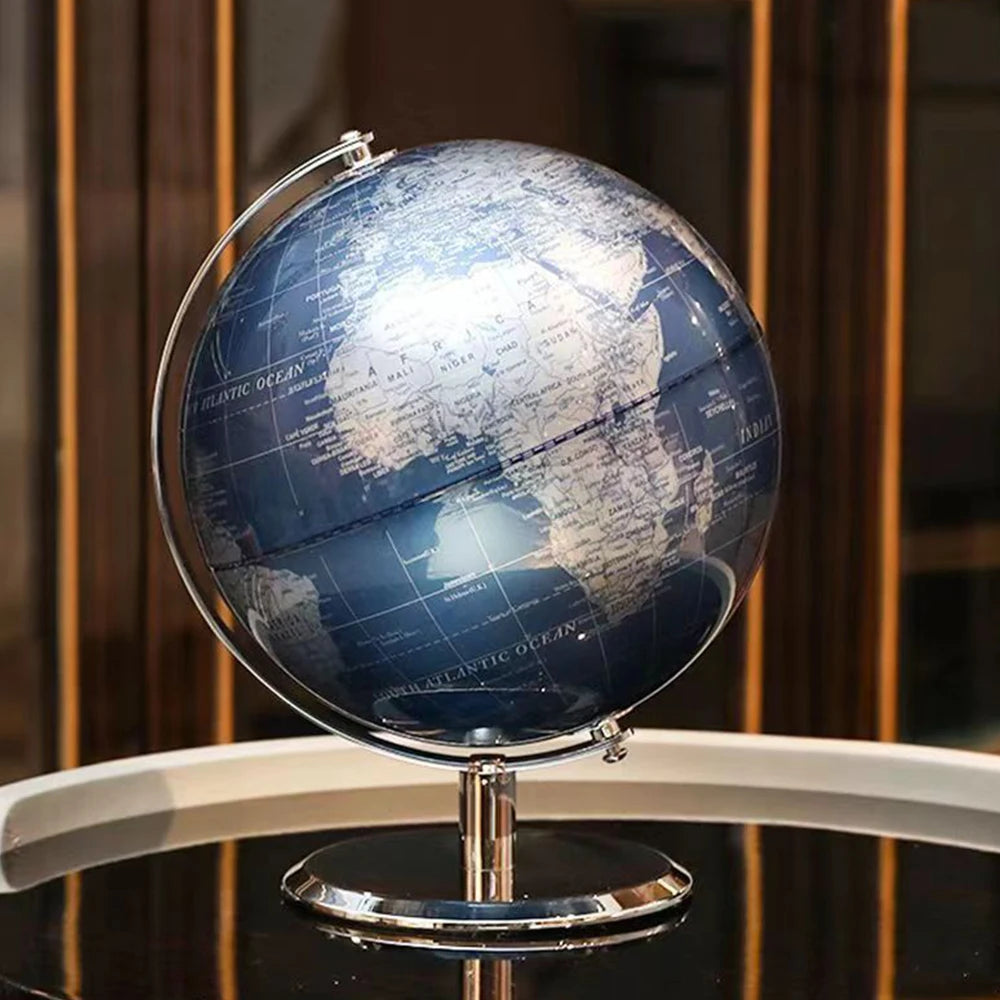 globe rotatif en métal style européen ornement créatif de luxe - vue 6 sur 8