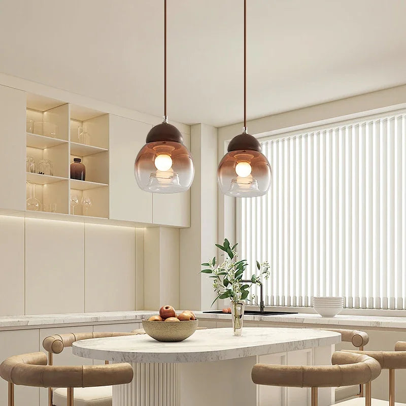 suspension rétro en verre style médiéval pour décoration moderne - vue 5 sur 8
