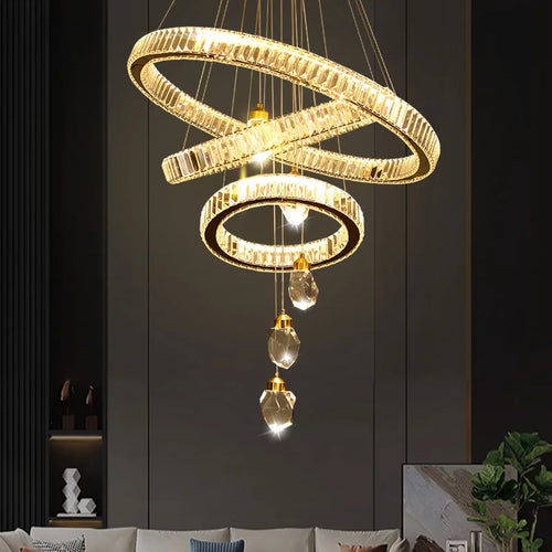 Hanging Light Pendant Lamp,Living Room Crystal Chandelier,Hanging Chandelier Lamp, Pendant Light,Lighting Fixtures Chandeliers - vue 2 sur 11