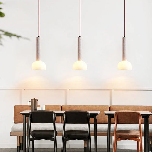 Modern Retro Industrial Style LED Marble Chandelier Bedside, TV Cabinet, Dining Room, Bar, Bedroom Art Decorative Chandelier - vue 5 sur 6