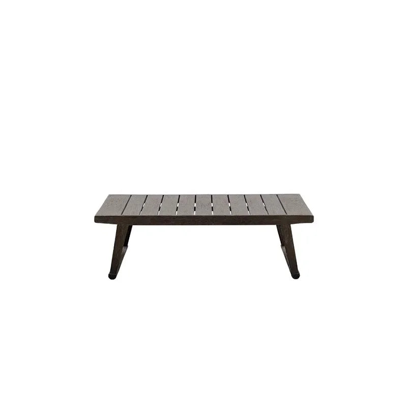ensemble de canapés extérieurs en teck imperméable pour jardin et patio - vue 13 sur 15