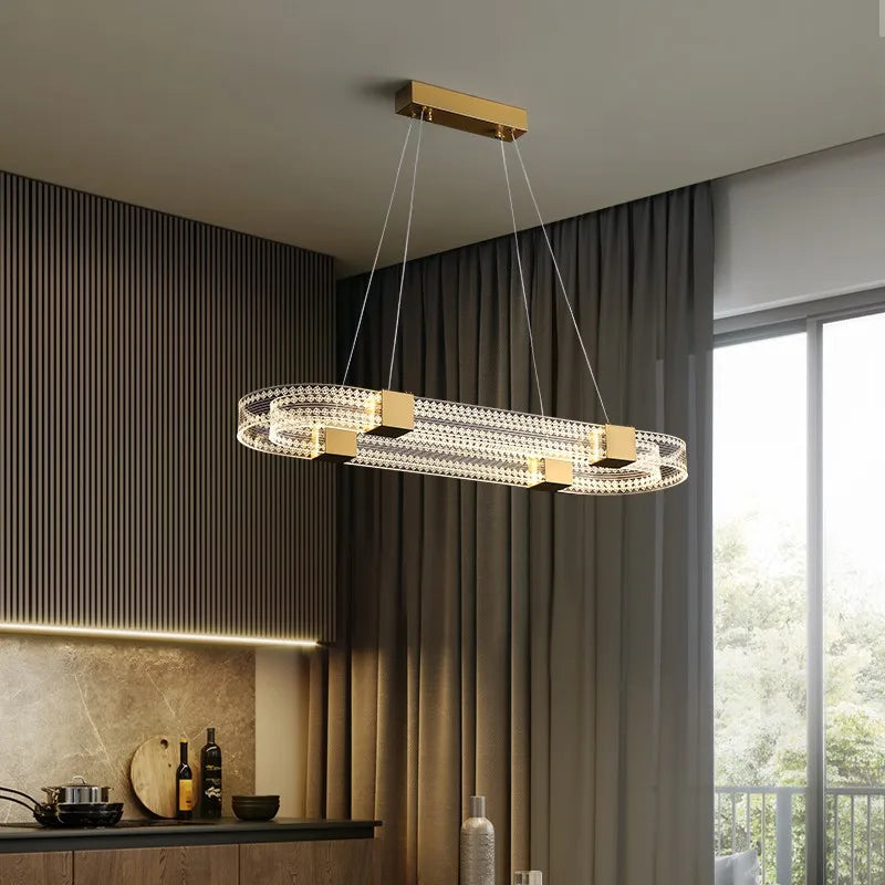 suspension à led en forme d'anneau pour loft et restaurant - vue 2 sur 10