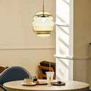 suspension en verre transparent pour restaurant avec fil réglable