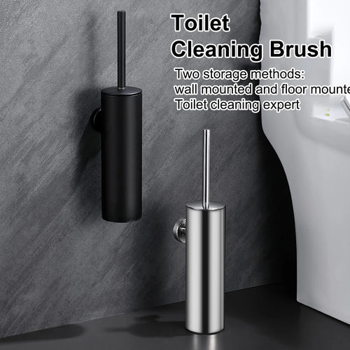 brosse de toilette murale en acier inoxydable durable pour salle de bain - vue 2 sur 7