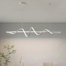 Nordic minimalist water ripple aluminium chandelier