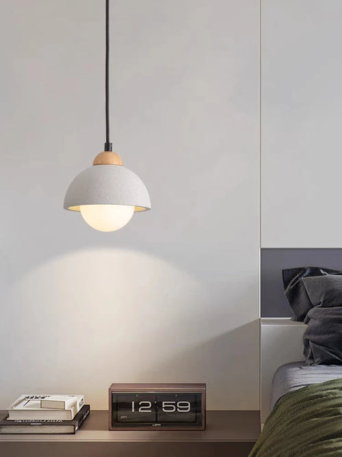 Japanese wabi-sabi style cement chandelier nordic minimalist design - vue 5 sur 8