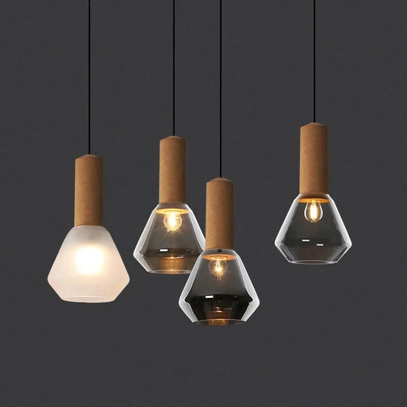 Suspension LED en cuivre au design nordique luxueux