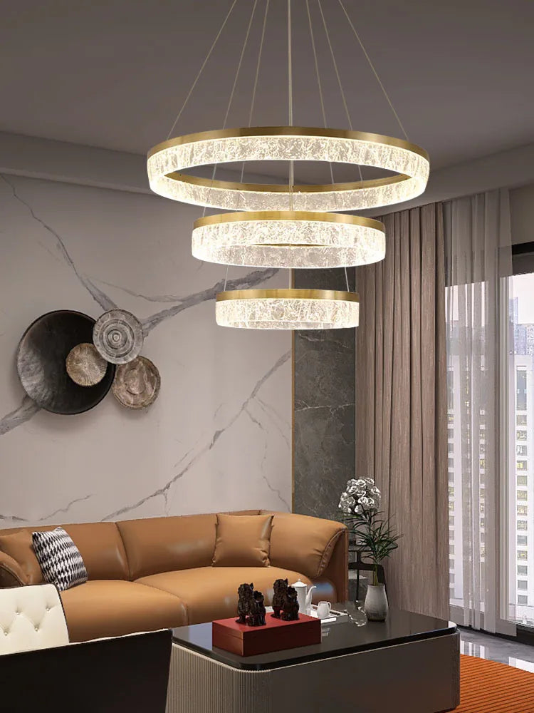 lustre moderne à anneau circulaire pour décoration intérieure - vue 2 sur 11