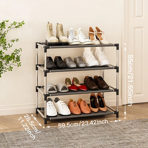étagère à chaussures en métal tendance gain de place pratique - vue 13 sur 12
