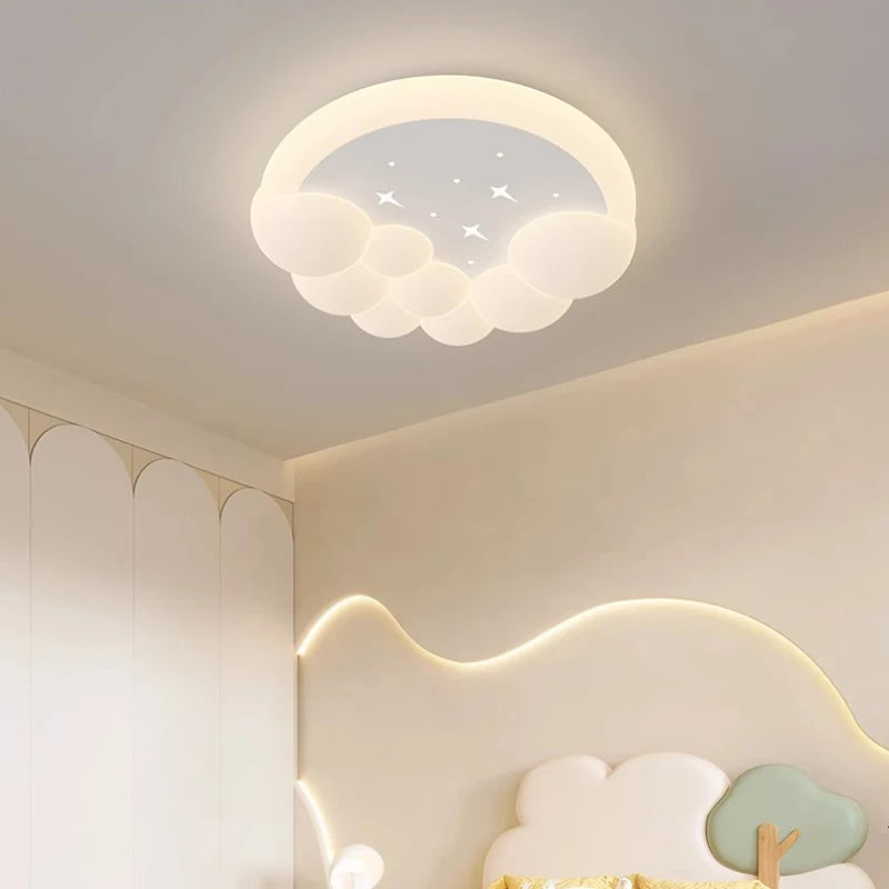 plafonnier led moderne nuages bulles pour chambre enfant - vue 4 sur 10