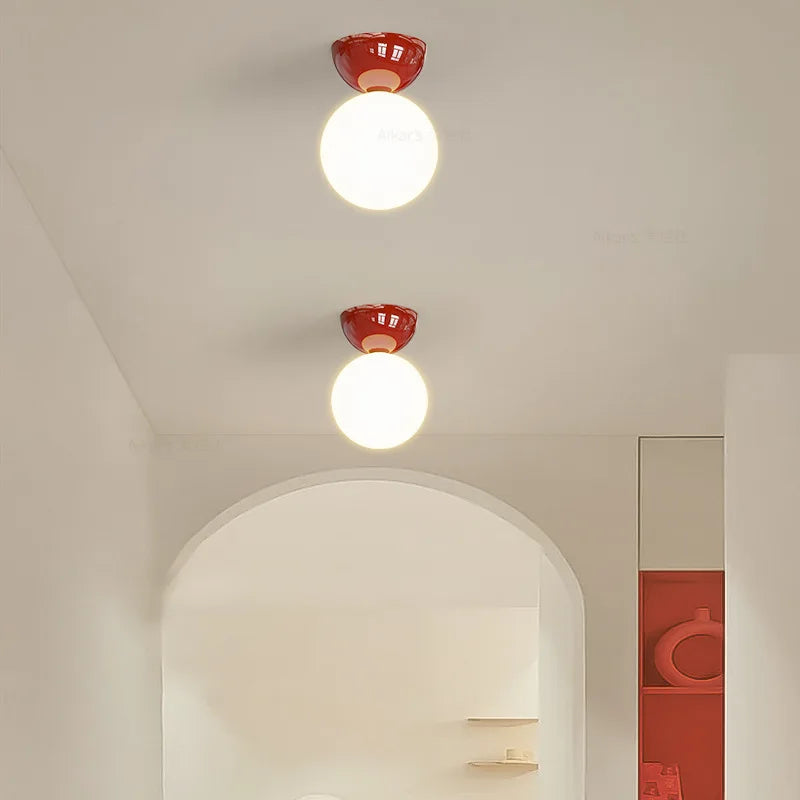 plafonnier simple de style médiéval bauhaus série crème - vue 4 sur 9