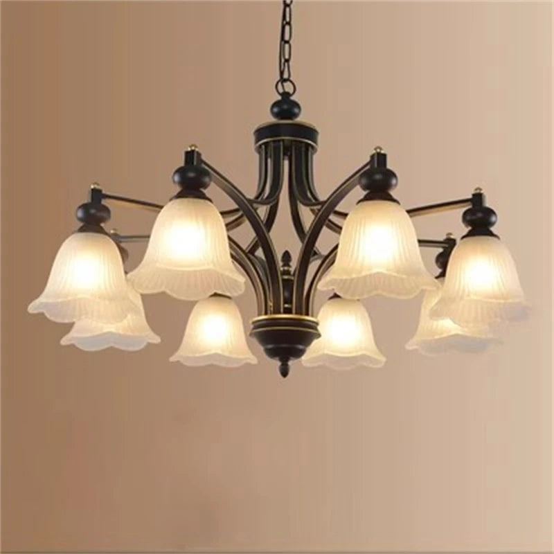 lustre rétro de style campagnard pour décoration intérieure - vue 6 sur 8